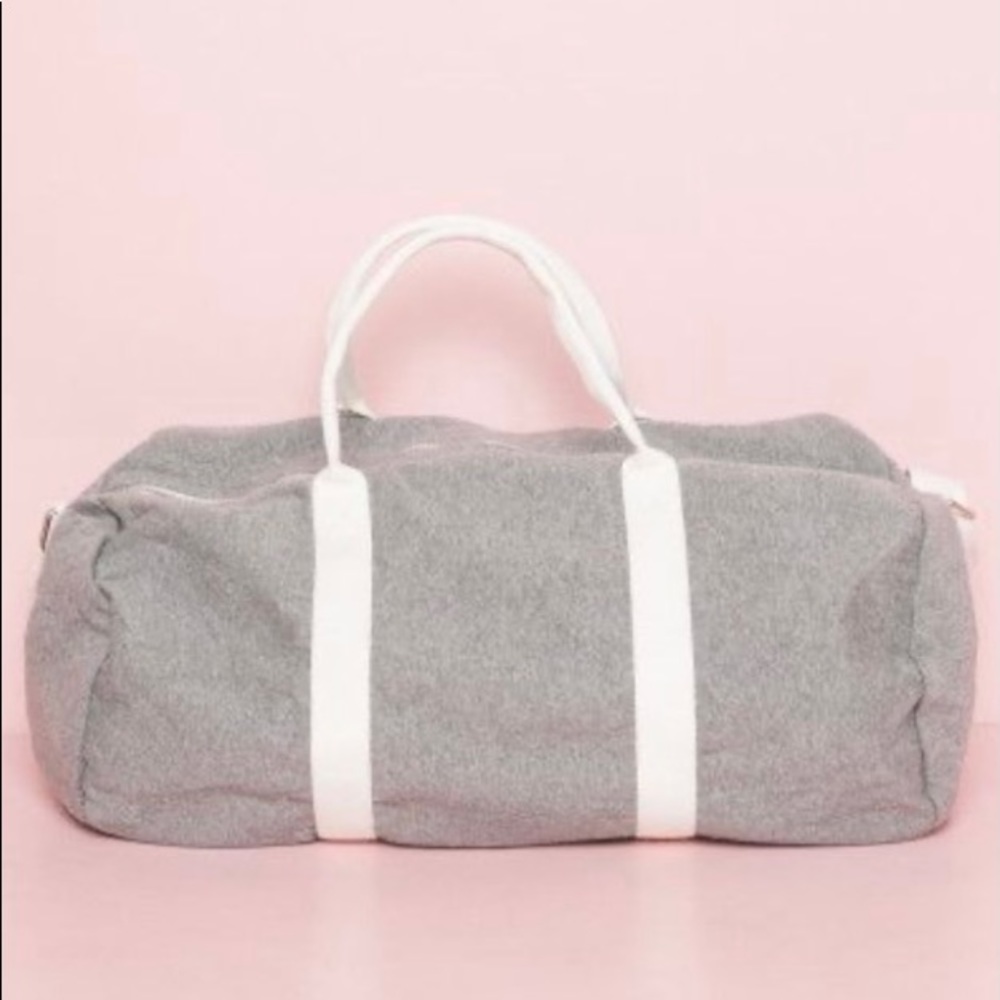 brandy melville light blue striped duffel bag